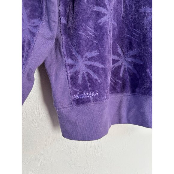 Chubbies Men's M Purple Palm Tree Embossed Crewneck Sweatshirt - Picture 5 of 9